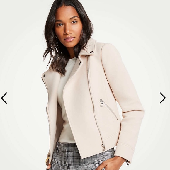 Ann Taylor Jackets & Blazers - Ann Taylor Twill Moto Blush Jacket
